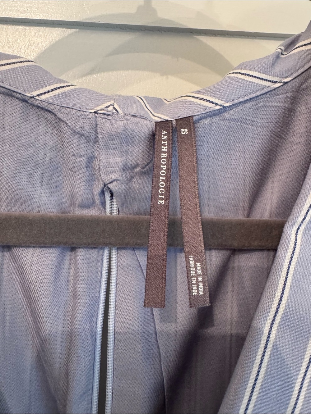 Anthropologie Light Blue and White Striped Maxi Dress - Picture 2 of 7
